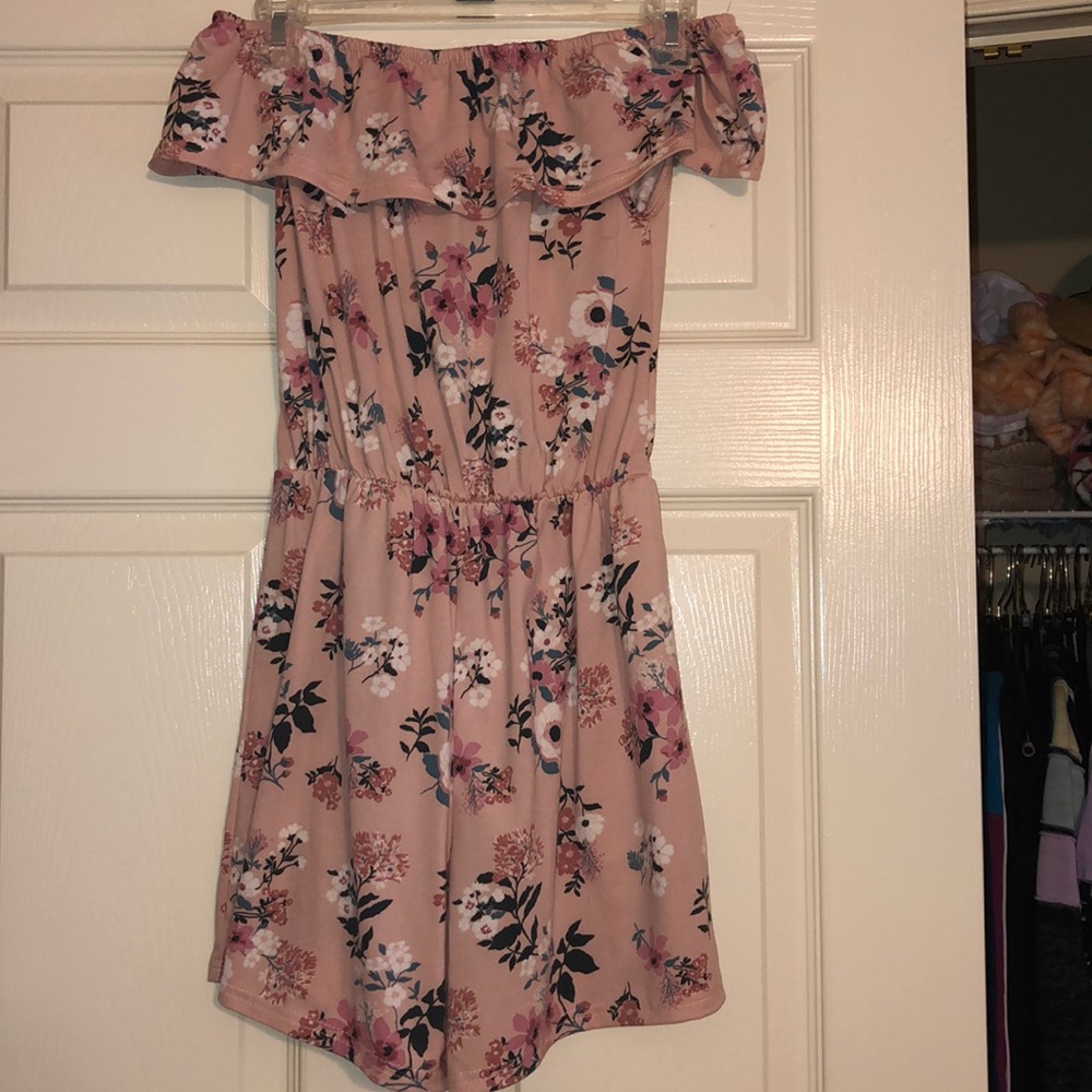 Pink Floral Romper